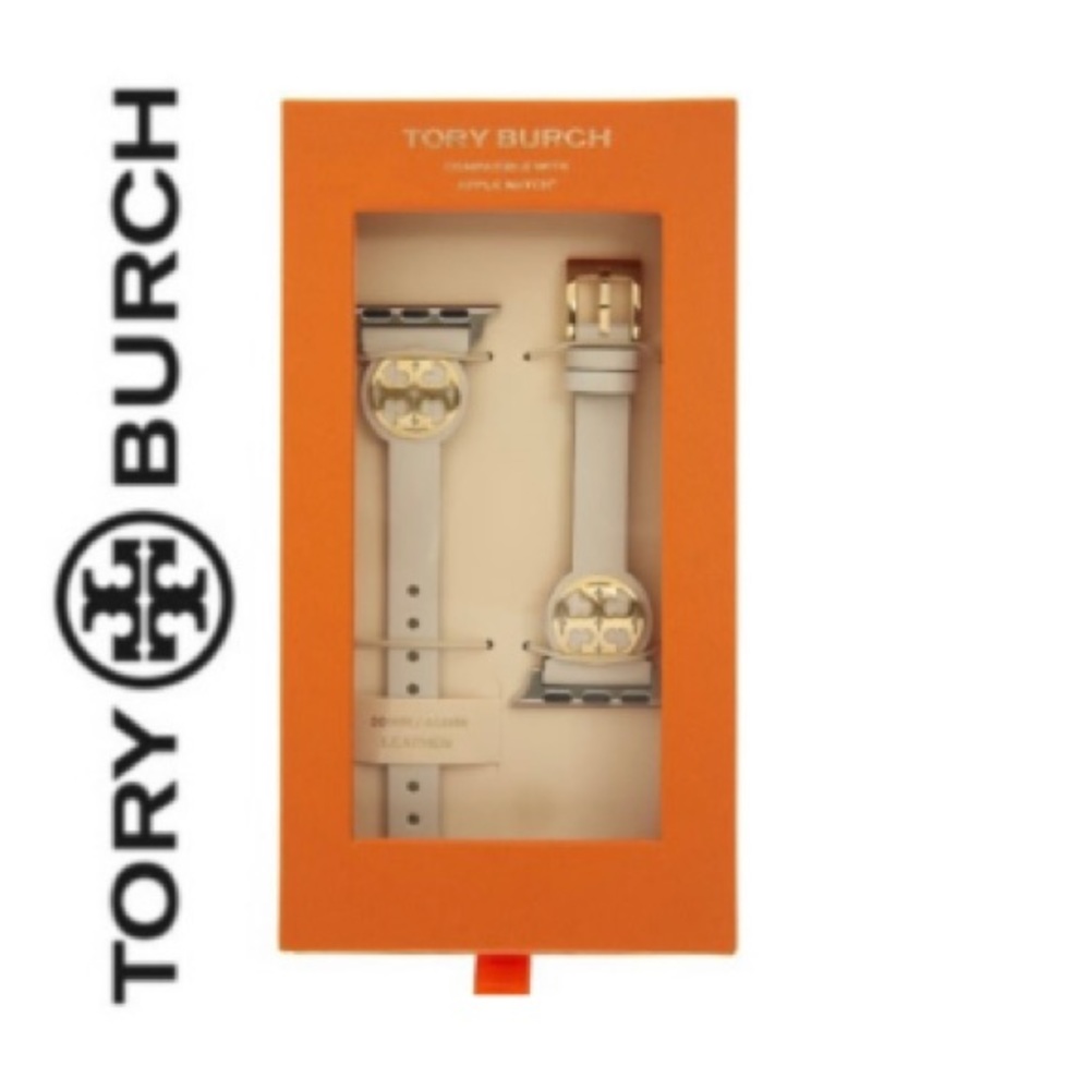 NIB Exclusive TORY BURCH Miller Leather Band for Apple Watch